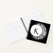 Celtic Knot Work Moon Circle Monogram Notizblock (Innenseite)