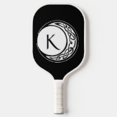 Celtic Knot Work Moon Circle Monogram Pickleball Schläger (Vorderseite)