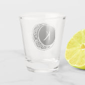 Celtic Knot Work Moon Circle Monogram Schnapsglas (Rückseite)