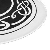 Celtic Knot Work Moon Circle Monogram Schneidebrett (Ecke)