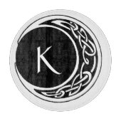 Celtic Knot Work Moon Circle Monogram Schneidebrett (Vorderseite)