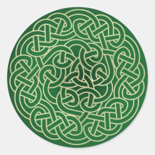 Celtic Knot - Zieh dein Irisch an! Runder Aufkleber