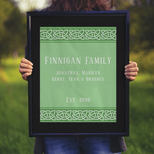 Celtic Knots Band Custom Family Poster