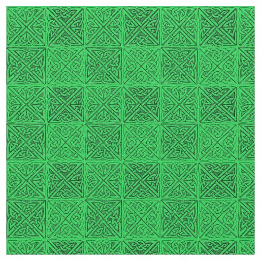 Celtic Knots Dark Green FIne Stoff (Nahaufnahme)