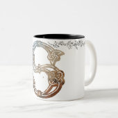 Celtic Knots Letter S Mug Zweifarbige Tasse (VorderseiteRechts)