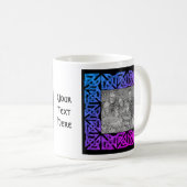 Celtic Knots Rainbow Personalisiertes Foto Kaffeetasse (VorderseiteRechts)