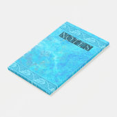 Celtic Knotwork Fish in Blue  Post-it Klebezettel (angewinkelt)