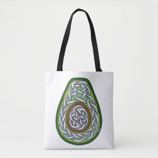 Celtic Knüpfarbeit Avocado Tasche (Vorderseite)
