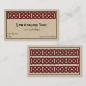 Celtic Knüpfarbeit Band Visitenkarte (Vorne/Hinten)
