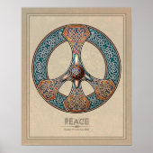 Celtic Knüpfarbeit Peace Sign Poster (16x20") (Vorne)