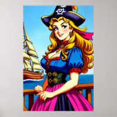 Celtic Lady Pirate | AI Art Poster (Vorne)