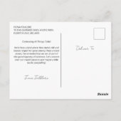 Celtic Lady Posing vor alten Steinen Postkarte (Rückseite)