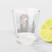 Celtic Lady Posing vor alten Steinen Schnapsglas (Rückseite)