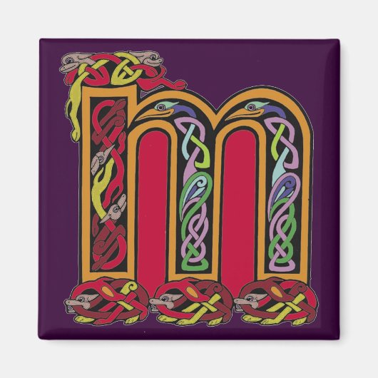 Celtic Letter 'M' - Magnet (Vorne)