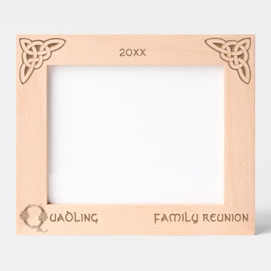 Celtic Letter Q Individuelle Name Geätzte Rahmen (Vorderseite)