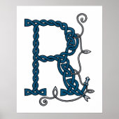Celtic Letter R print Poster (Vorne)