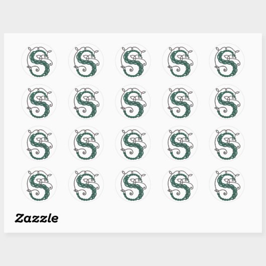 Celtic Letter S Stickers (Blatt)