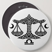 Celtic Libra Waage von BurnsInHell Button (Vorne & Hinten)