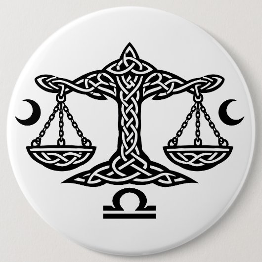 Celtic Libra Waage von BurnsInHell Button (Vorderseite)