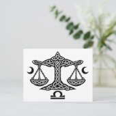    Celtic Libra Waage von BurnsInHell Feiertagspostkarte (Stehend Vorderseite)
