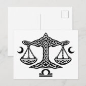   Celtic Libra Waage von BurnsInHell Feiertagspostkarte (Vorne/Hinten)