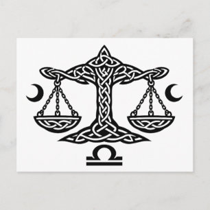 Celtic Libra Waage von BurnsInHell Feiertagspostkarte