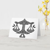 Celtic Libra Waage von BurnsInHell Karte (Gelbe Blume)