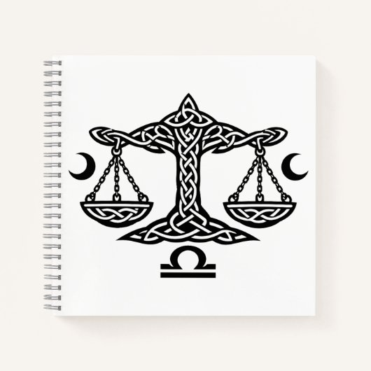 Celtic Libra Waage von BurnsInHell Notizblock (Vorderseite)