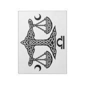 Celtic Libra Waage von BurnsInHell Notizblock (Rotiert)