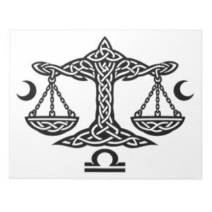 Celtic Libra Waage von BurnsInHell Notizblock