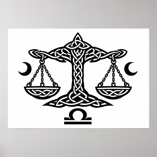 Celtic Libra Waage von BurnsInHell Poster (Vorne)