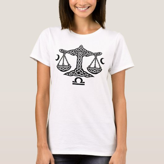    Celtic Libra Waage von BurnsInHell T-Shirt (Vorderseite)