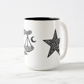    Celtic Libra Waage von BurnsInHell Zweifarbige Tasse (VorderseiteRechts)