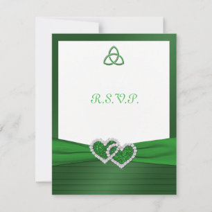 Celtic Liebe Knot in Emerald Green RSVP Card Karte