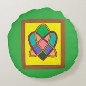 Celtic Love Knot round cushion Rundes Kissen (Rückseite)