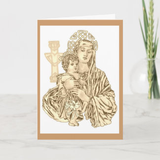 Celtic-Madonna-Karte Feiertagskarte