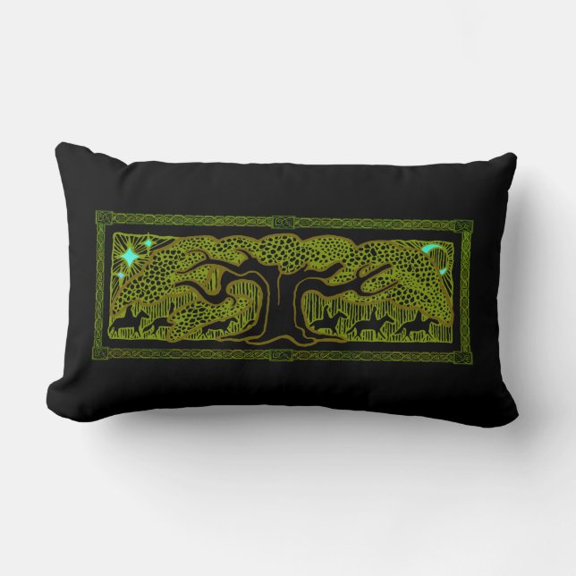 Celtic Magic - The Great Tree Pillow Lendenkissen (Vorderseite)