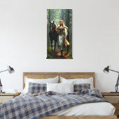 Celtic Maiden and Horse Leinwanddruck (Insitu (Schlafzimmer))