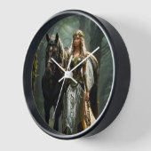 Celtic Maiden and Horse Uhr (Winkel)