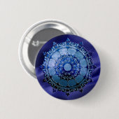 Celtic Mandala | Blaue Wellen Button (Vorne & Hinten)