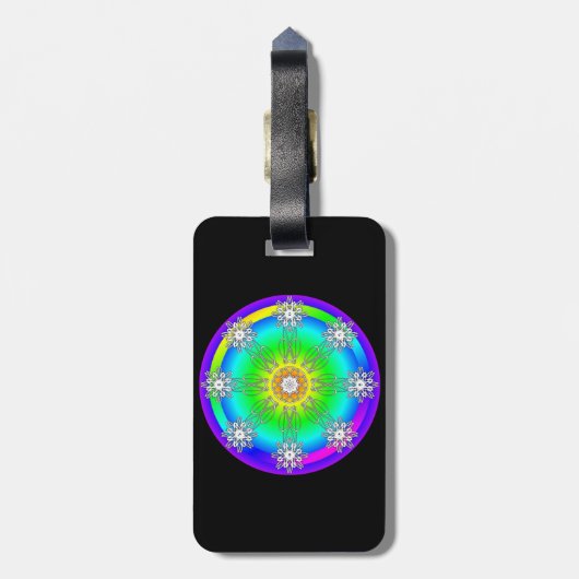 Celtic Mandala Gepäckanhänger (Rückseite vertikal)