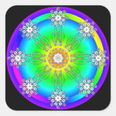 Celtic Mandala Quadratischer Aufkleber (Vorderseite)