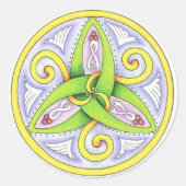 Celtic Mandala Runder Aufkleber (Vorderseite)