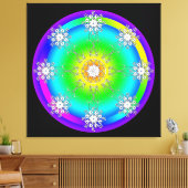 Celtic Mandala Stretched Canvas Print Leinwanddruck (Insitu (Wohnzimmer))