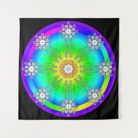 Celtic Mandala Tapestry Wandteppich (Vorderseite (Horizontal))