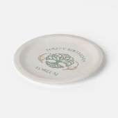 Celtic Medieval Fantasy Birthday Pappteller (Schrägansicht)