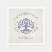 Celtic Medieval Fantasy Birthday Serviette (Vorderseite)