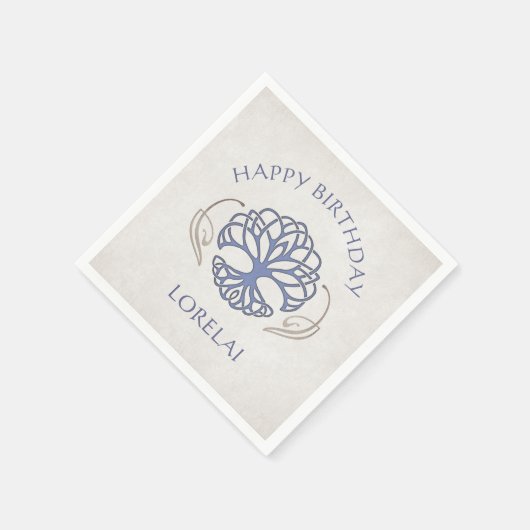 Celtic Medieval Fantasy Birthday Serviette (Ecke)