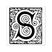 Celtic Medieval Magic Letter S Geblüht Monogramm Permastempel (Design)
