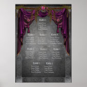 Celtic Medieval Wedding Seating Chart Poster (Vorne)